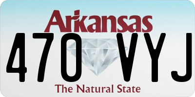 AR license plate 470VYJ