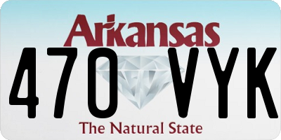 AR license plate 470VYK