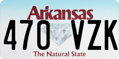 AR license plate 470VZK