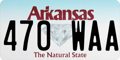 AR license plate 470WAA