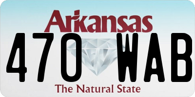 AR license plate 470WAB