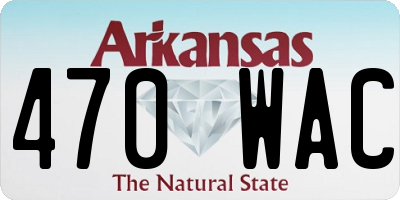 AR license plate 470WAC
