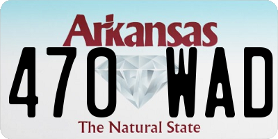 AR license plate 470WAD