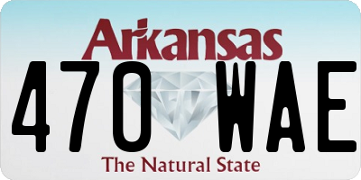 AR license plate 470WAE