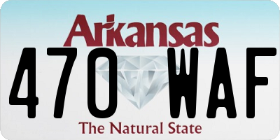 AR license plate 470WAF