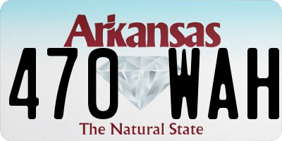 AR license plate 470WAH