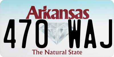 AR license plate 470WAJ