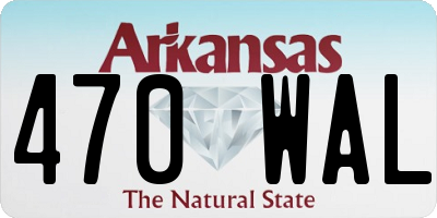AR license plate 470WAL