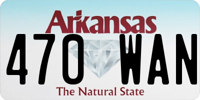AR license plate 470WAN
