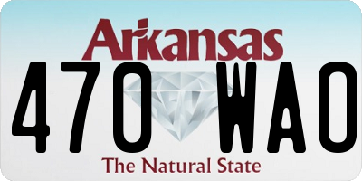 AR license plate 470WAO