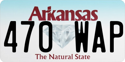 AR license plate 470WAP