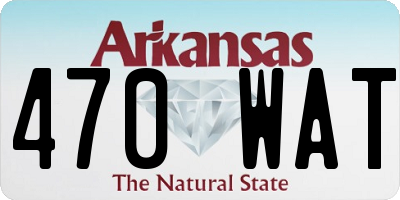 AR license plate 470WAT
