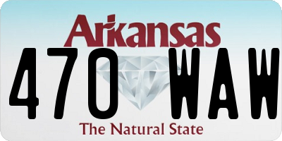AR license plate 470WAW