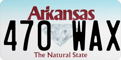 AR license plate 470WAX