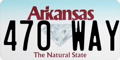 AR license plate 470WAY
