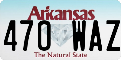 AR license plate 470WAZ
