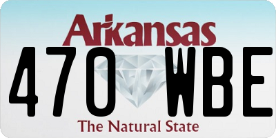 AR license plate 470WBE