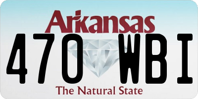 AR license plate 470WBI