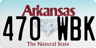 AR license plate 470WBK