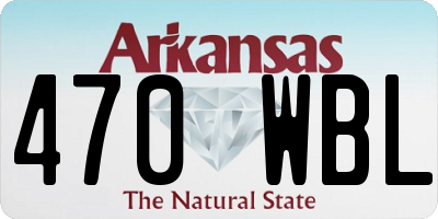 AR license plate 470WBL