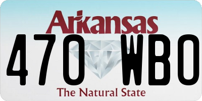 AR license plate 470WBO