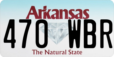 AR license plate 470WBR