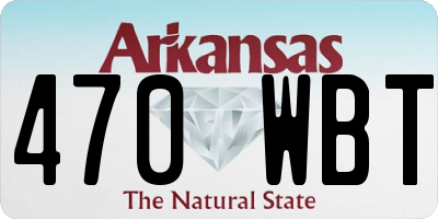 AR license plate 470WBT