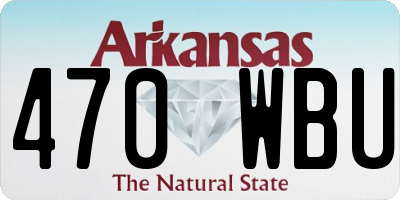 AR license plate 470WBU