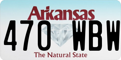 AR license plate 470WBW