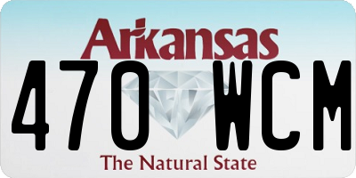 AR license plate 470WCM