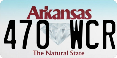 AR license plate 470WCR