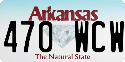 AR license plate 470WCW