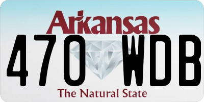 AR license plate 470WDB