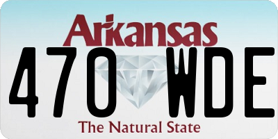 AR license plate 470WDE