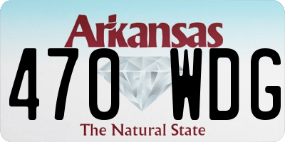AR license plate 470WDG