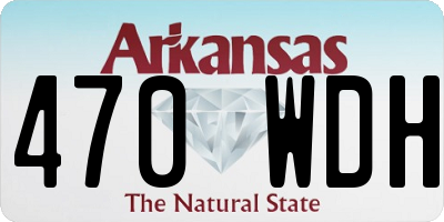 AR license plate 470WDH
