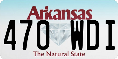 AR license plate 470WDI