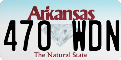 AR license plate 470WDN