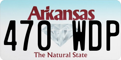 AR license plate 470WDP