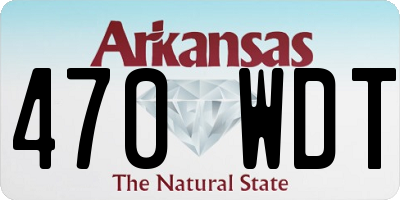 AR license plate 470WDT