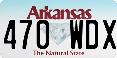 AR license plate 470WDX