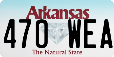 AR license plate 470WEA