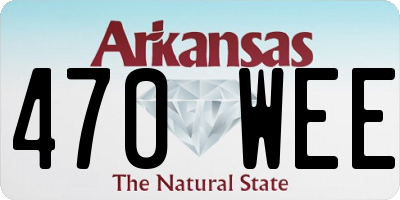 AR license plate 470WEE