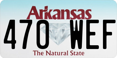 AR license plate 470WEF