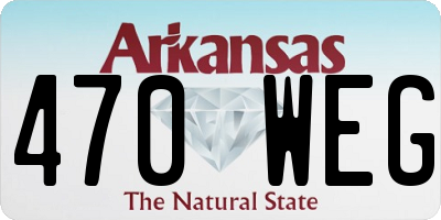 AR license plate 470WEG