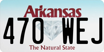 AR license plate 470WEJ