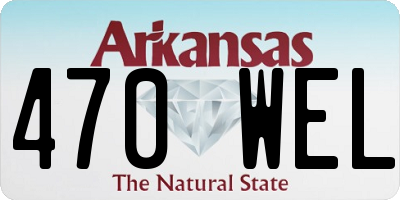 AR license plate 470WEL