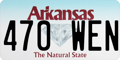 AR license plate 470WEN