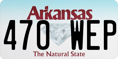 AR license plate 470WEP