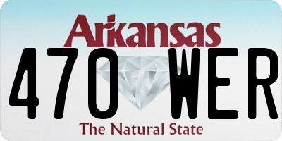 AR license plate 470WER